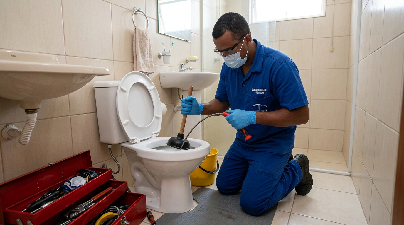 Desentupimento de vaso profissional em Campo Grande-MS